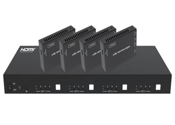 70m Ir Hdbaset Matrix 18 Gbps 4x4 Hdmi2.0 Prend en charge le réseau Ethernet