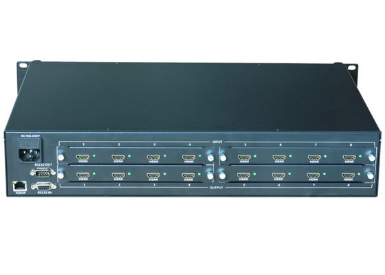 Contrôle Ethernet Résolution maximale 1080p Vidéo Matrix Switcher 17,3 X 11,8 X 3,5 pouces