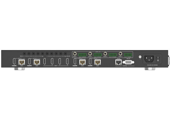 Commutateur matriciel HDMI VINCAN 4x4 HDBaseT avec 4K60 4:4:4, PoC et 4 récepteurs pour la distribution AV professionnelle
