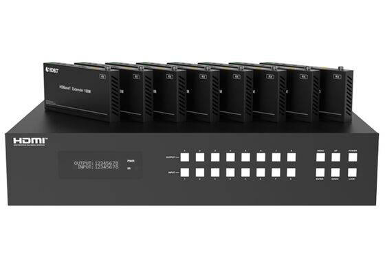 Commutateur matriciel HDMI VINCAN 8x8 HDBaseT avec vidéo 4K60 4:4:4 et PoC pour installations AV professionnelles