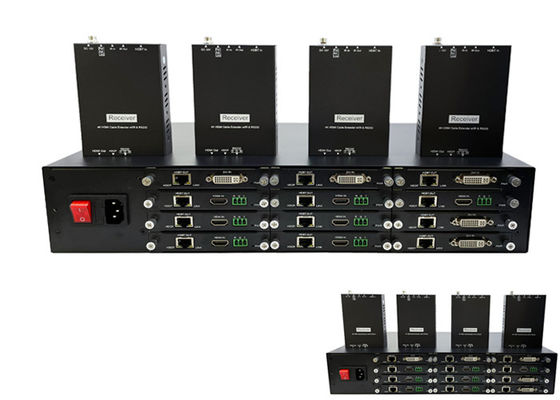 Connecteur femelle d'émetteur visuel de supplément de HDMI 4K HDBaseT avec 12 ports