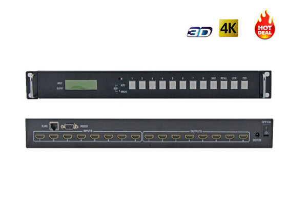 changeur 8 de 8x8 4Kx2k 30Hz 3D IR 1080P HDMI 1,4 Matrix DANS 8
