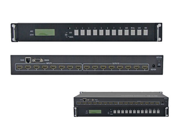 8 DANS 8 HORS du changeur 8x8 4Kx2k 30Hz 3D IR 1080P de HDMI 1,4 Matrix