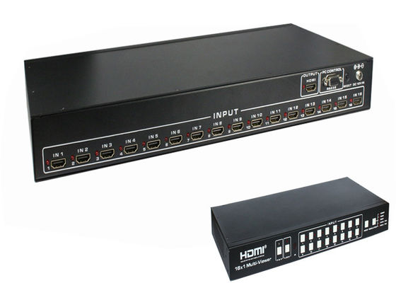 16 visionneuse multi gauche de 4K HDMI avec le logiciel sans couture de commutation et de gestion de PC