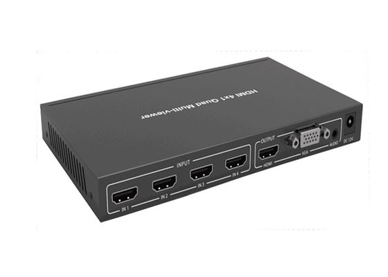 4 entrez le quadruple Multiviewer de Hdmi 4K avec la sortie 1XHDMI et la sortie 1XVGA