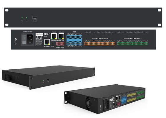1Contrôleur audio Dante à faible latence de 2 ms 24 bits