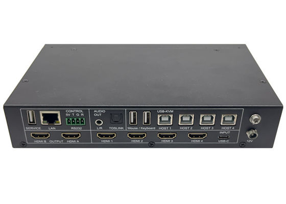 5x entrées et 2x sorties Commutateur vidéo UHD sans couture avec multi-vue et contrôle KVM