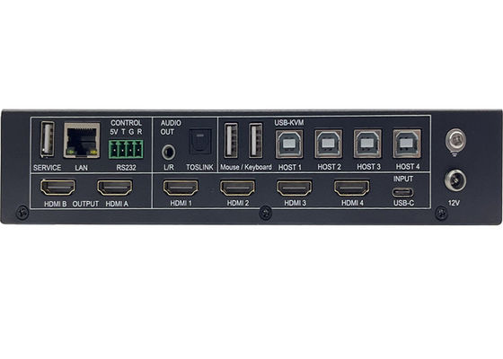 5x entrées et 2x sorties Commutateur vidéo UHD sans couture avec multi-vue et contrôle KVM
