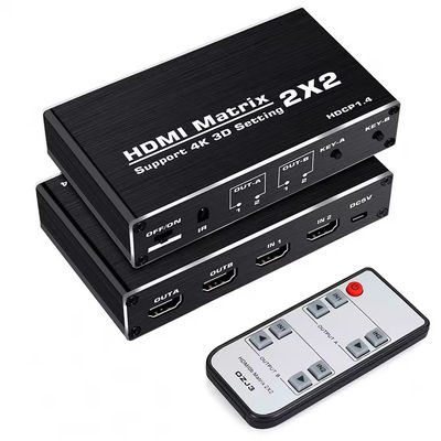 commutateur matrice HDMI 4x2 avec extraction audio