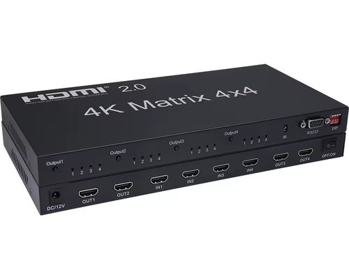 commutateur matrice HDMI 4x2 avec extraction audio