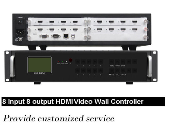 2x2 2x4 Contrôleur de paroi vidéo modulaire de signal pour affichage LCD Port de sortie HDMI