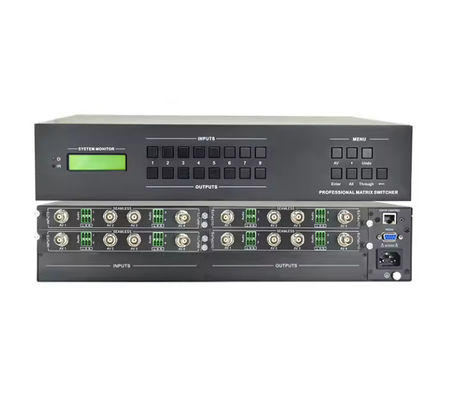 Commutateur de matrice vidéo OEM ODM pour une résolution de sortie allant jusqu'à 4Kx2k 60Hz