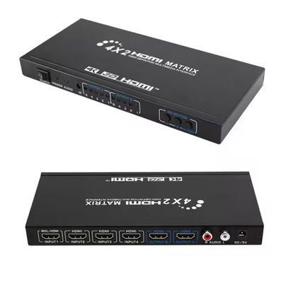 6x4 4k échangeur de matrice HDMI Extender 4x2 boîte de commutateur de matrice HDMI