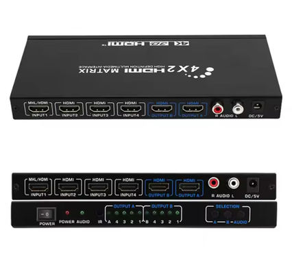 Commutateur de matrice HDMI haute résolution, prise en charge HDCP2.2 et 4Kx2k 60Hz