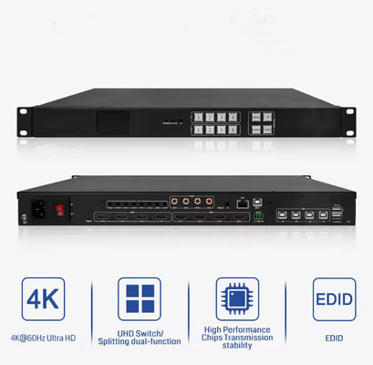 Processeur vidéo 4K Prise en charge de l'écran LED 1X4 4X1 avec fonction d'épissage et de fractionnement Processeur murale vidéo