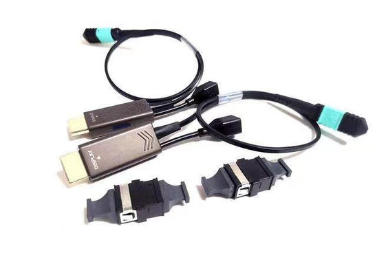 Cable HDMI à fibre optique de transmission longue distance avec connecteur MPO à fibre standard