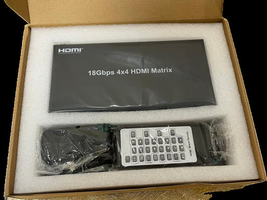 EDID Matrice HDMI 4x4 prise en charge avec bande passante vidéo de 225 MHz et commande RS-232
