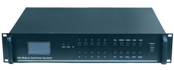 Contrôle Ethernet Résolution maximale 1080p Vidéo Matrix Switcher 17,3 X 11,8 X 3,5 pouces