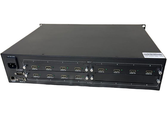 Commutateur de matrice vidéo monté sur rack avec alimentation AC 100-240V IR