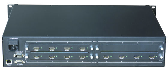 Commutateur de matrice à fibre optique monté sur rack HDMI 8x8 avec compatibilité HDCP