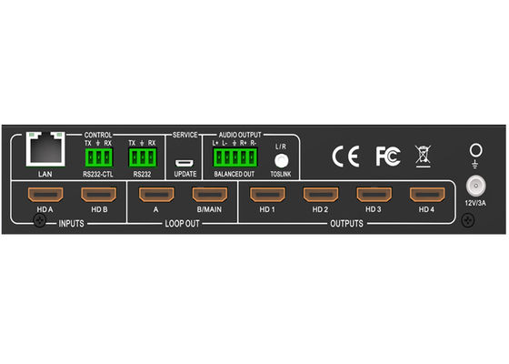 2 en 4 sortie 2x4 HDMI Splitter avec adaptateur vidéo mural 2x2 contrôleur vidéo mural - 4k