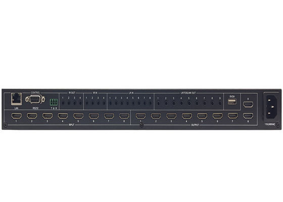 6x6 8k 8 x 8 Hdmi Matrix Switcher Hdmi Matrix 18 Gbps Connectivité transparente
