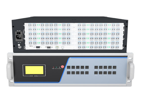 3840x2160 60hz et compatibilité descendante FPGA avancé 88 ports 3,5 U Matrice KVM en fibre