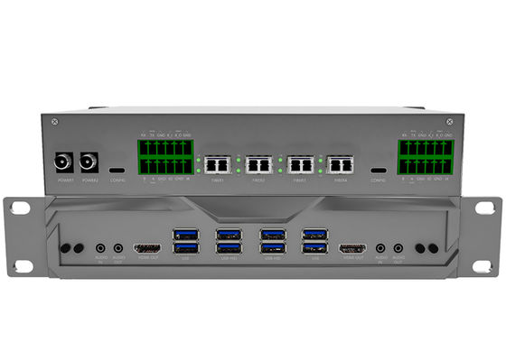 Commutateur de matrice KVM à fibre modulaire avec latence ultra-faible et support de mur vidéo pour les salles de contrôle