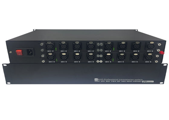 Extension audio à fibre optique audio 8 canaux 6 canaux avec boîtier 1 u