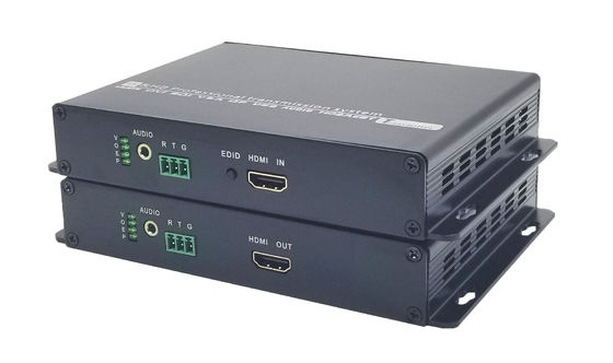 RS232 4k HDMI extender sur fibre optique jusqu'à 20 km de longueur avec port audio séparé