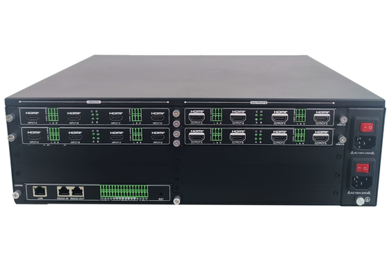 Processeur vidéo modulaire HDMI 16x16 avec 4K60 4:4:4 et affichage multi-fenêtres pour systèmes de contrôleurs de mur vidéo