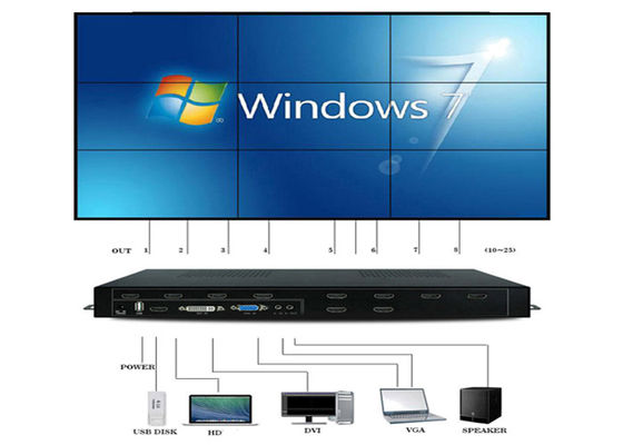 HDMI 1 dans 9 hors du processeur visuel 2x2 3X3 3x2 4x2 de mur de 1080P VGA
