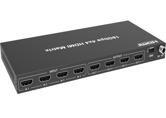 clôture visuelle en métal du changeur 4x4 de 18Gbps 4k HDMI HDCP 2,2