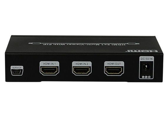 Type femelle ports du PIP HDMI 2x1 MultiViewer de C.C 5V 1A d'entrée-sortie