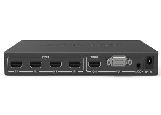 Quadruple noir de HDCP 1,4 4K 4×1 HDMI Multiviewer avec 4 l'entrée de x HDMI et 1 sortie de x HDMI