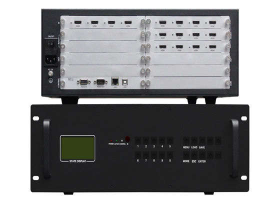 Le contrôleur visuel enfermant 2x2 4 de mur de HDMI 1080P 3.5U a entré la sortie 12