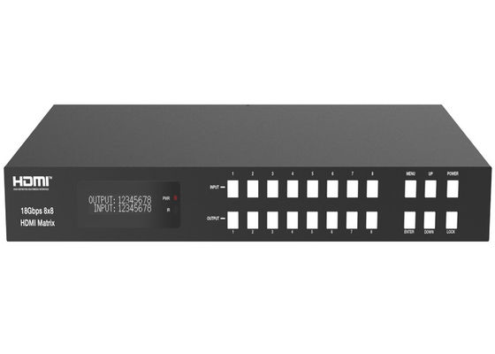 Changeur de la fonction 18Gbps 8x8 HDMI Matrix d'ARC avec la clôture en métal