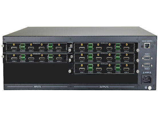Changeur visuel modulaire sans couture HDCP de 8x16 4k HDMI Matrix