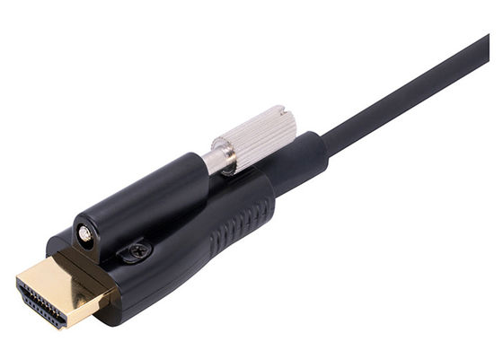 Câble optique de fibre d'IEM IFR HDMI avec la vitesse superbe de soutien 18G de vis