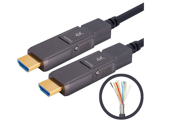Type de câble optique actif blindé de fibre de 200CU 4k HDMI D pour dactylographier D