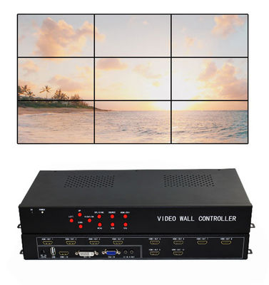 CE de FCC Rohs 1 DANS 9 HORS du contrôleur visuel visuel With de mur de Matrix 3x3 TV 9 écrans
