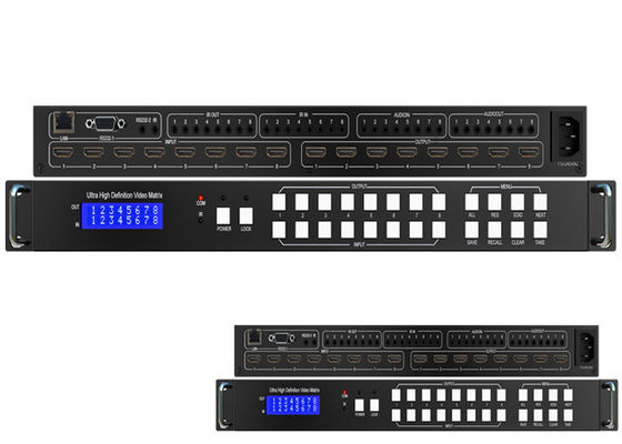 changeur audio sans couture 4K 60Hz de 18Gbps 8x8 IR UHD HDMI 2,0 Matrix