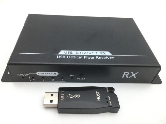 USB 3.0 Extender à fibre optique avec une distance de 300 m, une vitesse de 5 Gbps et un hub USB à 4 ports