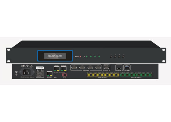 Centre de traitement AV VINCAN série MDP avec commutation HDMI 4K60, DSP audio et visioconférence USB