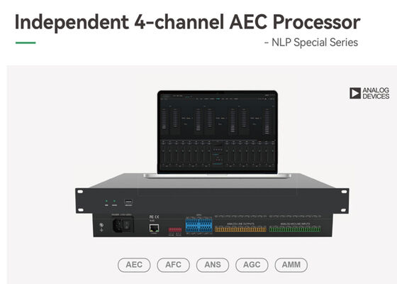 VINCAN NLP88-AEC Processeur DSP audio AEC à 4 canaux avec audio USB et mélange automatique pour salles de conférence