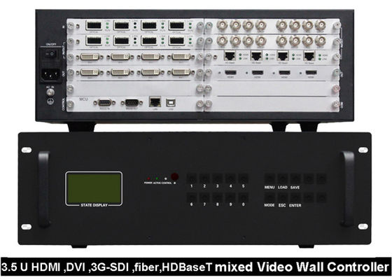 La fibre visuelle faite sur commande HDBaseT du contrôleur 3G IDS de mur de HDMI DVI s'est mélangée