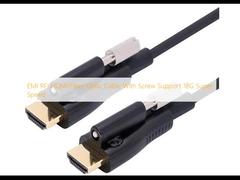 Câble fibre optique HDMI EMI RFI avec support à vis 18G Super Speed