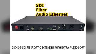 Convertisseur fibre SDI Audio Ethernet Montage en rack
